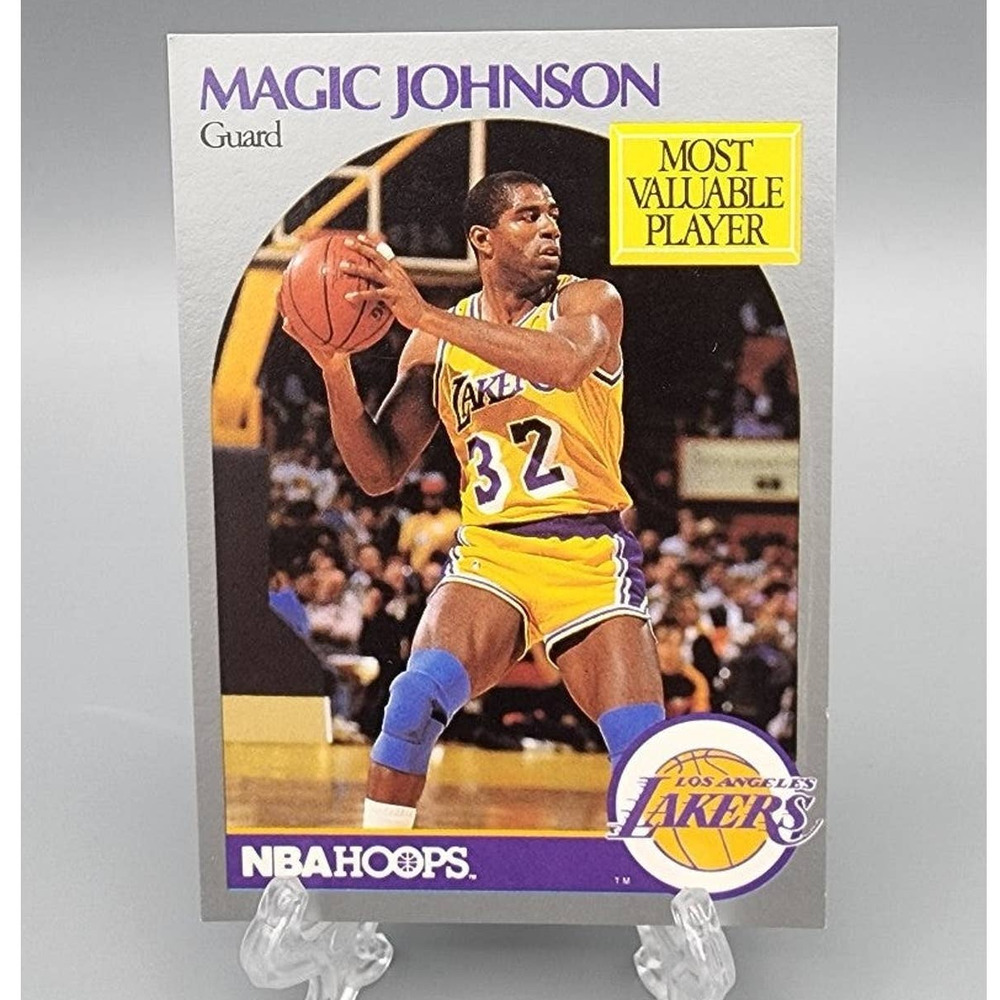 Magic Johnson, Lakers, MVP, NBA 1990 #157 Basketball Card